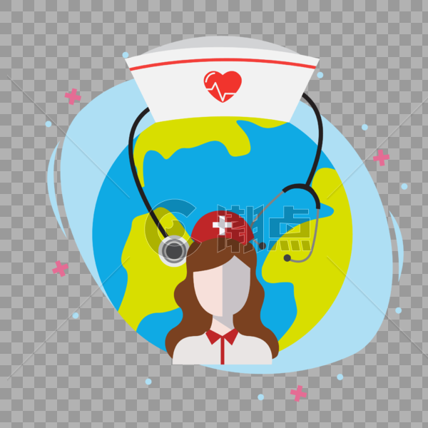 护士与地球 国际护士节图片素材免费下载