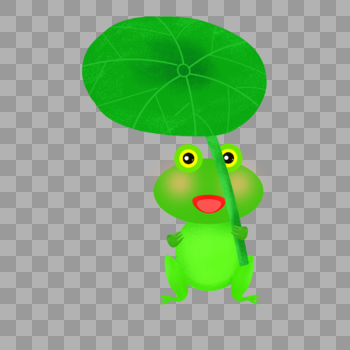 打伞的小青蛙图片素材免费下载