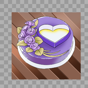 紫色蛋糕图片素材免费下载