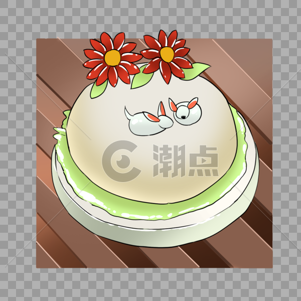 带花朵的蛋糕图片素材免费下载