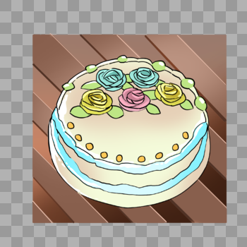 彩色花朵蛋糕图片素材免费下载