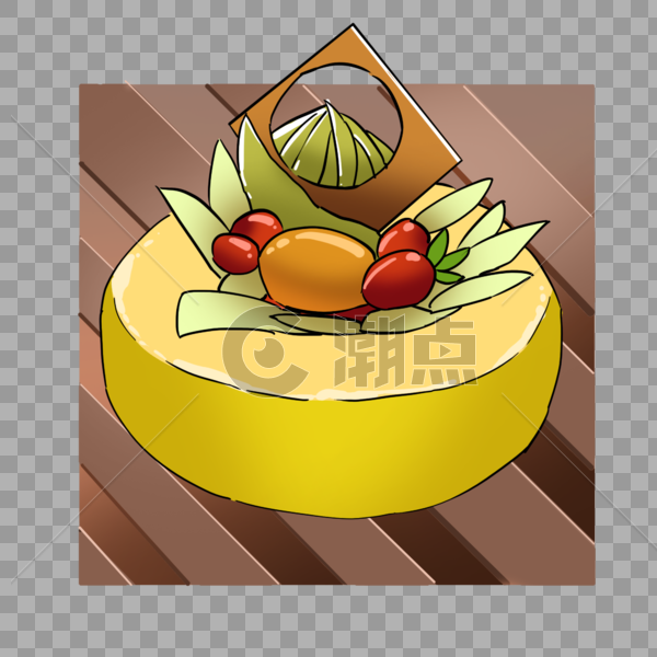 芒果哈密瓜蛋糕图片素材免费下载