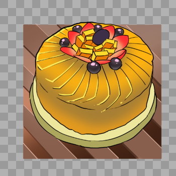 切片芒果蛋糕图片素材免费下载