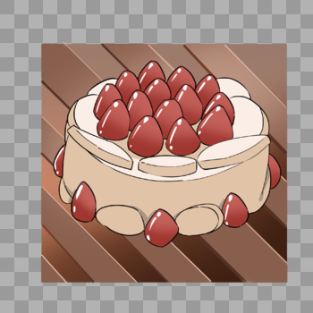 漂亮的草莓蛋糕图片素材免费下载
