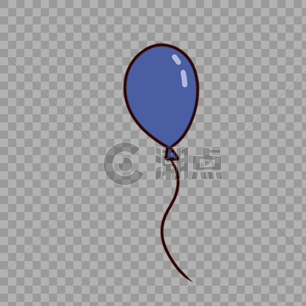 蓝色气球图片素材免费下载
