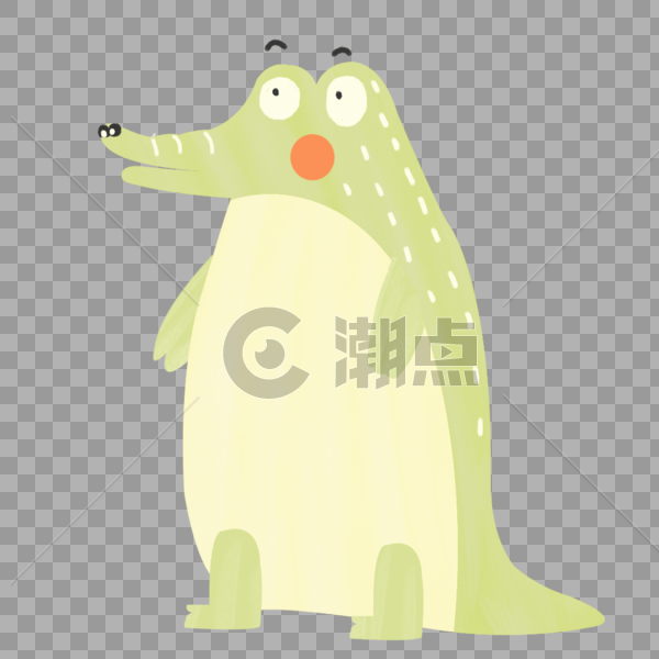 可爱鳄鱼卡通小动物手绘素材图片素材免费下载