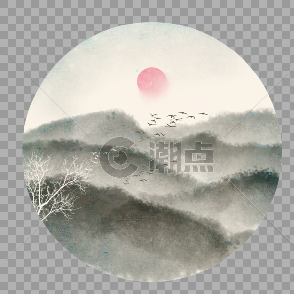 中国风水墨山水图片素材免费下载
