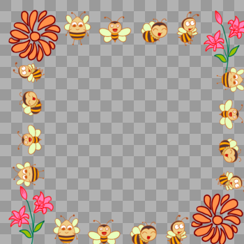 蜜蜂与花儿图片素材免费下载