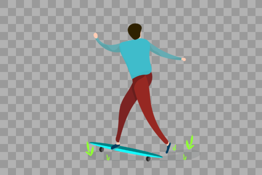 玩滑板图片素材免费下载