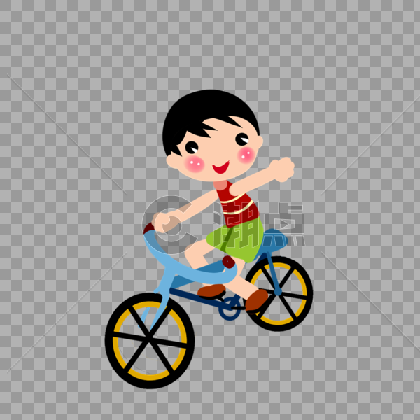 骑单车的男孩图片素材免费下载