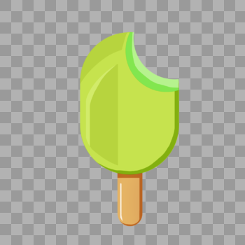 绿色雪糕冰棍冰糕插画图片素材免费下载