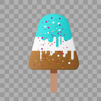 三色奶油雪糕冰糕冰糕插画图片素材免费下载