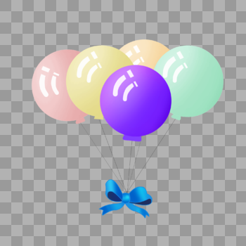 彩色小清新气球图片素材免费下载
