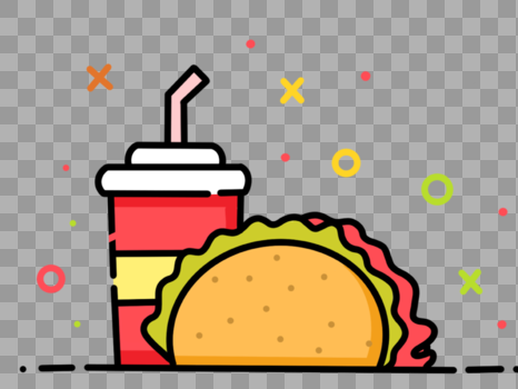 可乐汉堡美食mbe图标图片素材免费下载