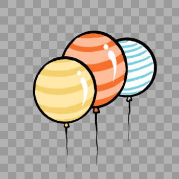 三个气球图片素材免费下载