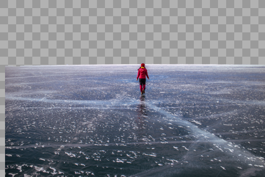 冰上行走的人图片素材免费下载