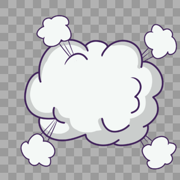 爆炸云气泡图片素材免费下载