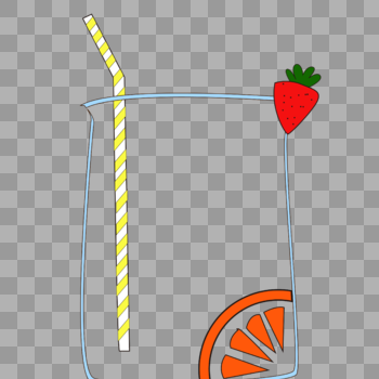 夏日水果草莓橙子装饰边框图片素材免费下载