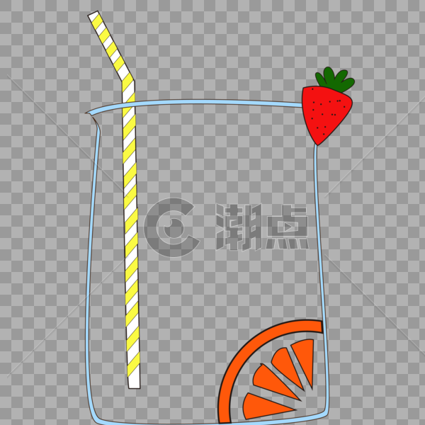 夏日水果草莓橙子装饰边框图片素材免费下载