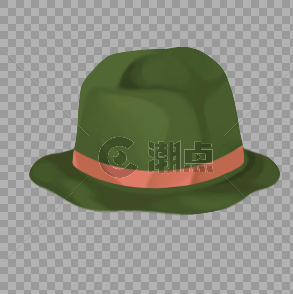 绿渔夫帽2图片素材免费下载