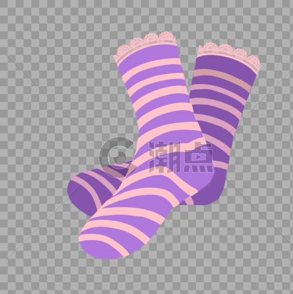 紫袜子4图片素材免费下载