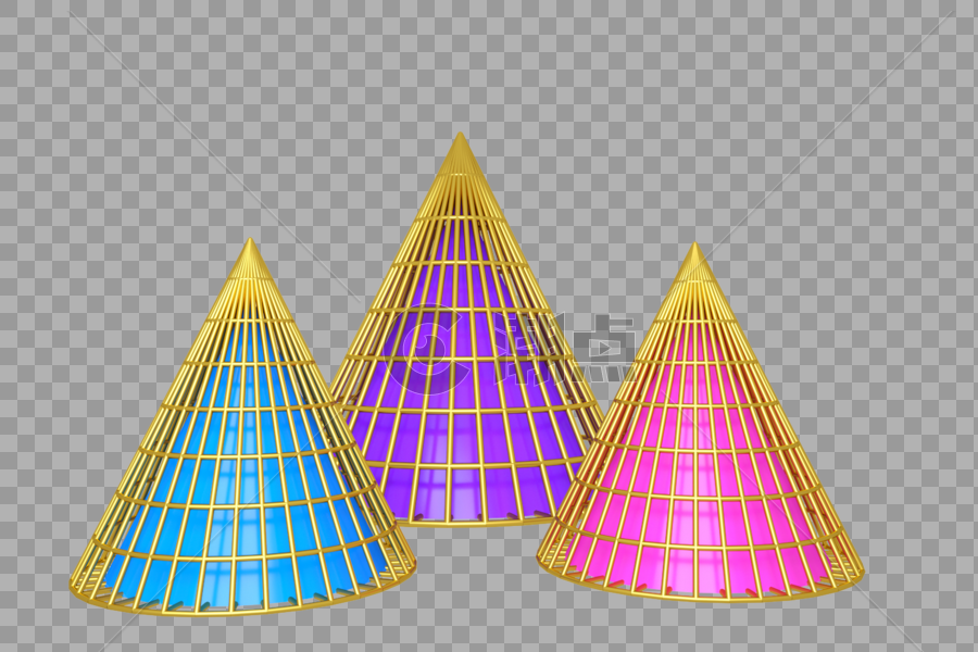 圆锥金属框图片素材免费下载