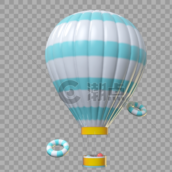 电商漂浮热气球图片素材免费下载