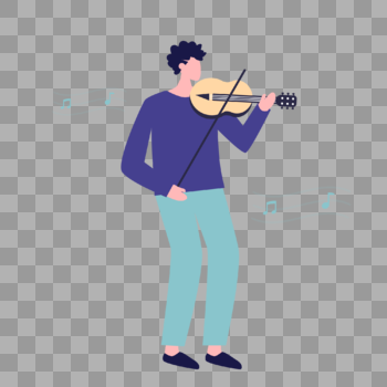 弹小提琴的男生图片素材免费下载