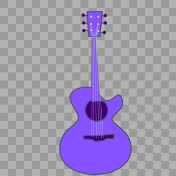 紫色吉他图片素材免费下载