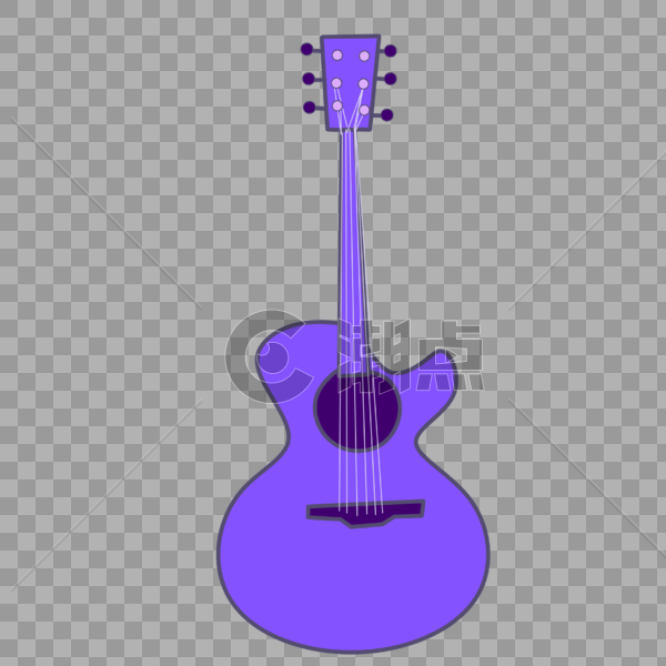 紫色吉他图片素材免费下载