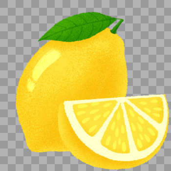 夏日手绘柠檬水果图片素材免费下载