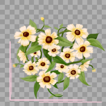 花卉白色百合花花藤装饰品图片素材免费下载