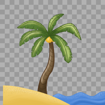 夏日海滩椰子树图片素材免费下载