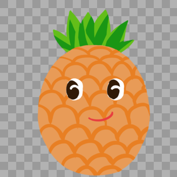 创意菠萝表情图片素材免费下载