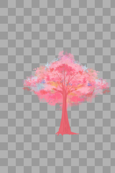 粉红色树图片素材免费下载