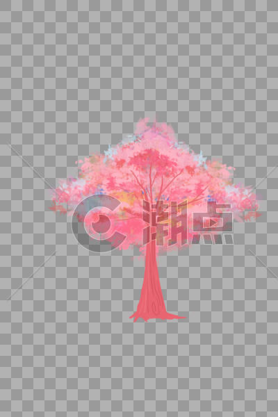 粉红色树图片素材免费下载