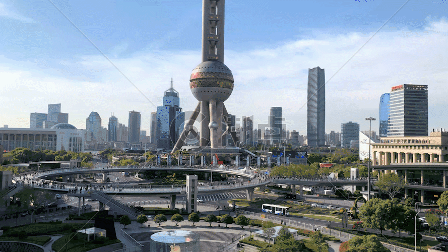 上海陆家嘴城市风光GIF图片素材免费下载
