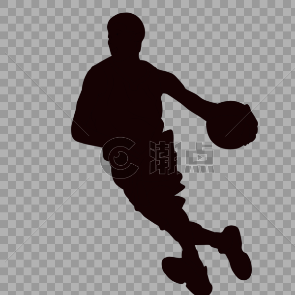 NBA球星剪影图片素材免费下载