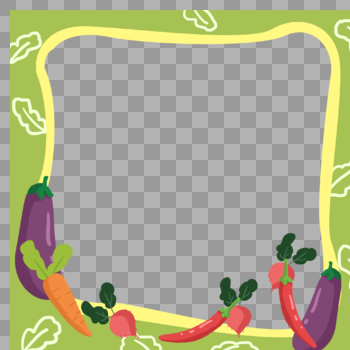 蔬菜可爱装饰边框图片素材免费下载