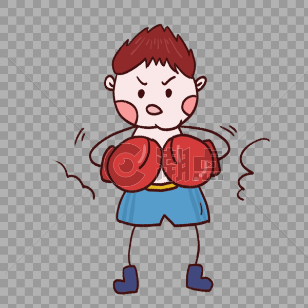 小男孩打拳击图片素材免费下载