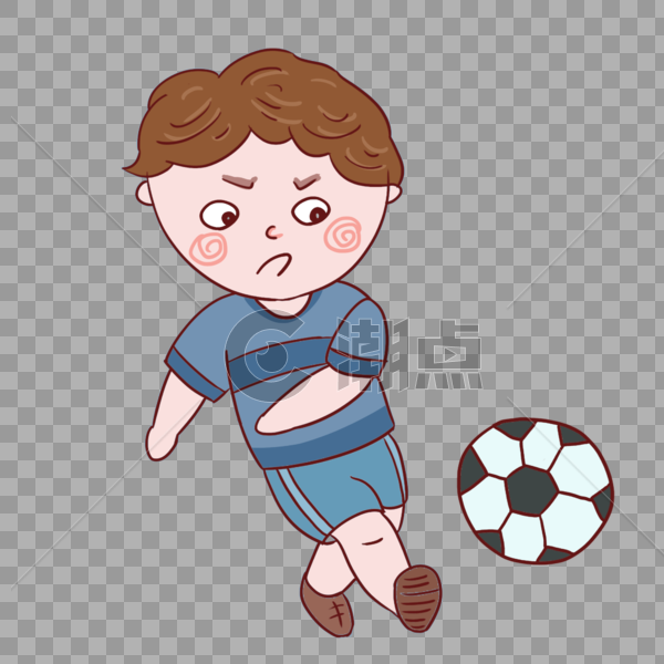 体育足球赛小男孩踢足球图片素材免费下载