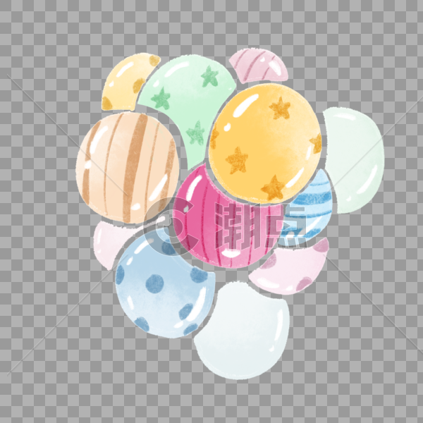 彩色装饰气球图片素材免费下载