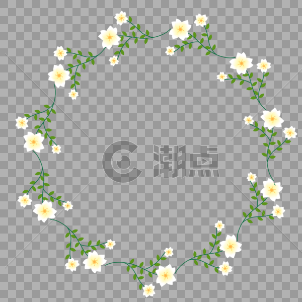 花环花朵边框图片素材免费下载