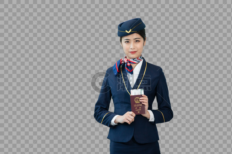 机场空姐手那护照图片素材免费下载