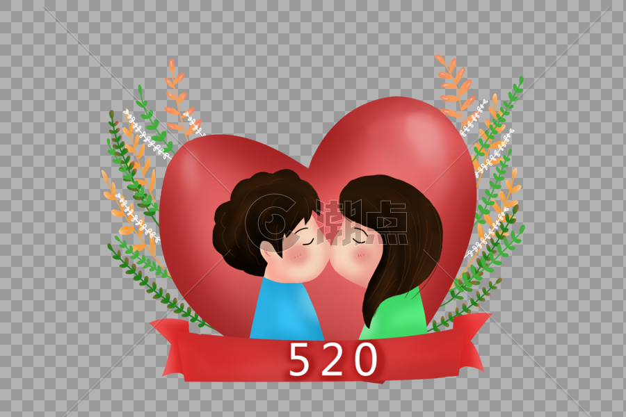 接吻的情侣520图片素材免费下载