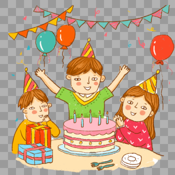 生日派对蛋糕庆祝图片素材免费下载