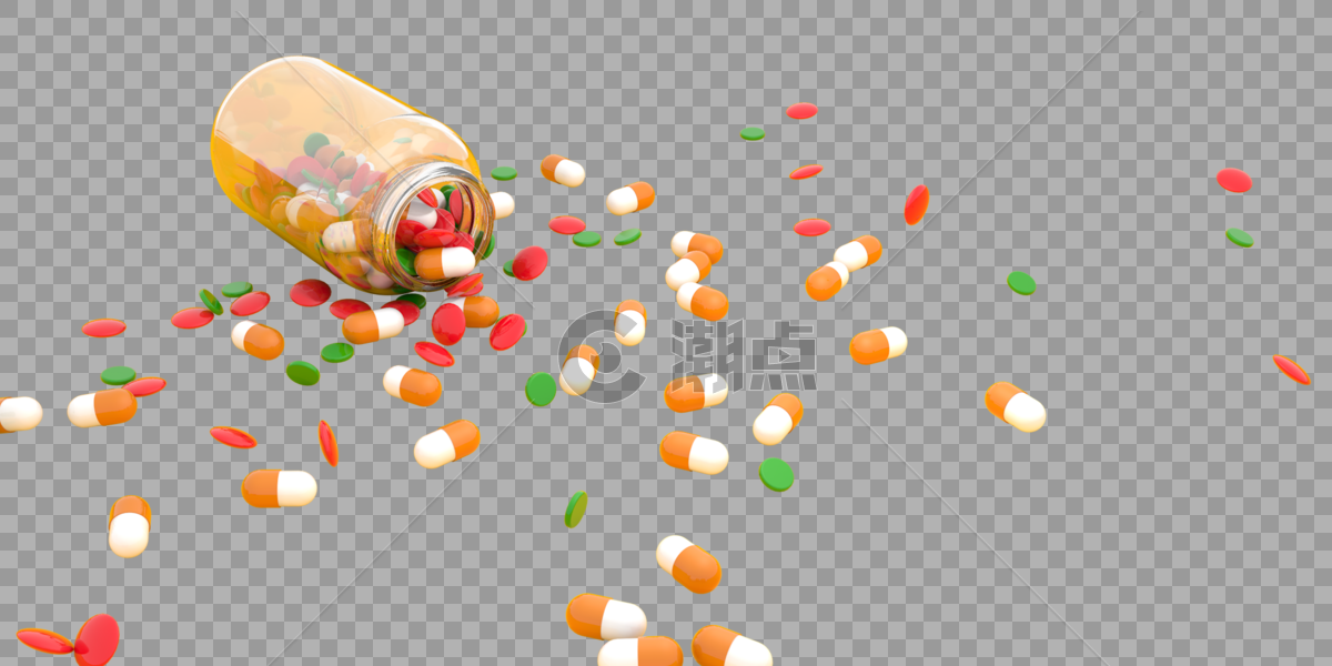 医疗健康瓶子中的药丸图片素材免费下载