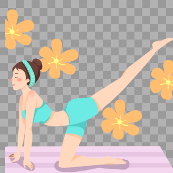 练瑜伽的女子图片素材免费下载