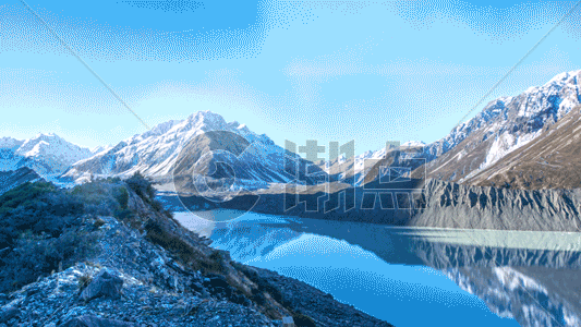 新西兰冰川gif图片素材免费下载