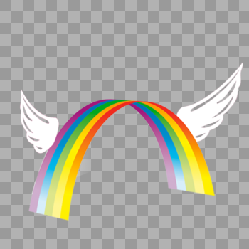 彩虹翅膀图片素材免费下载
